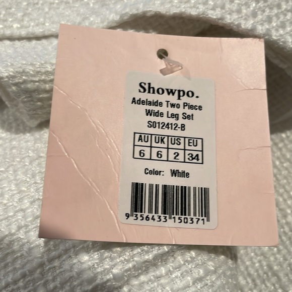 Showpo ADELAIDE TWO PIECE SET - CROP TOP AND WIDE LEG PANTS SET IN WHITE - Picture 9 of 9